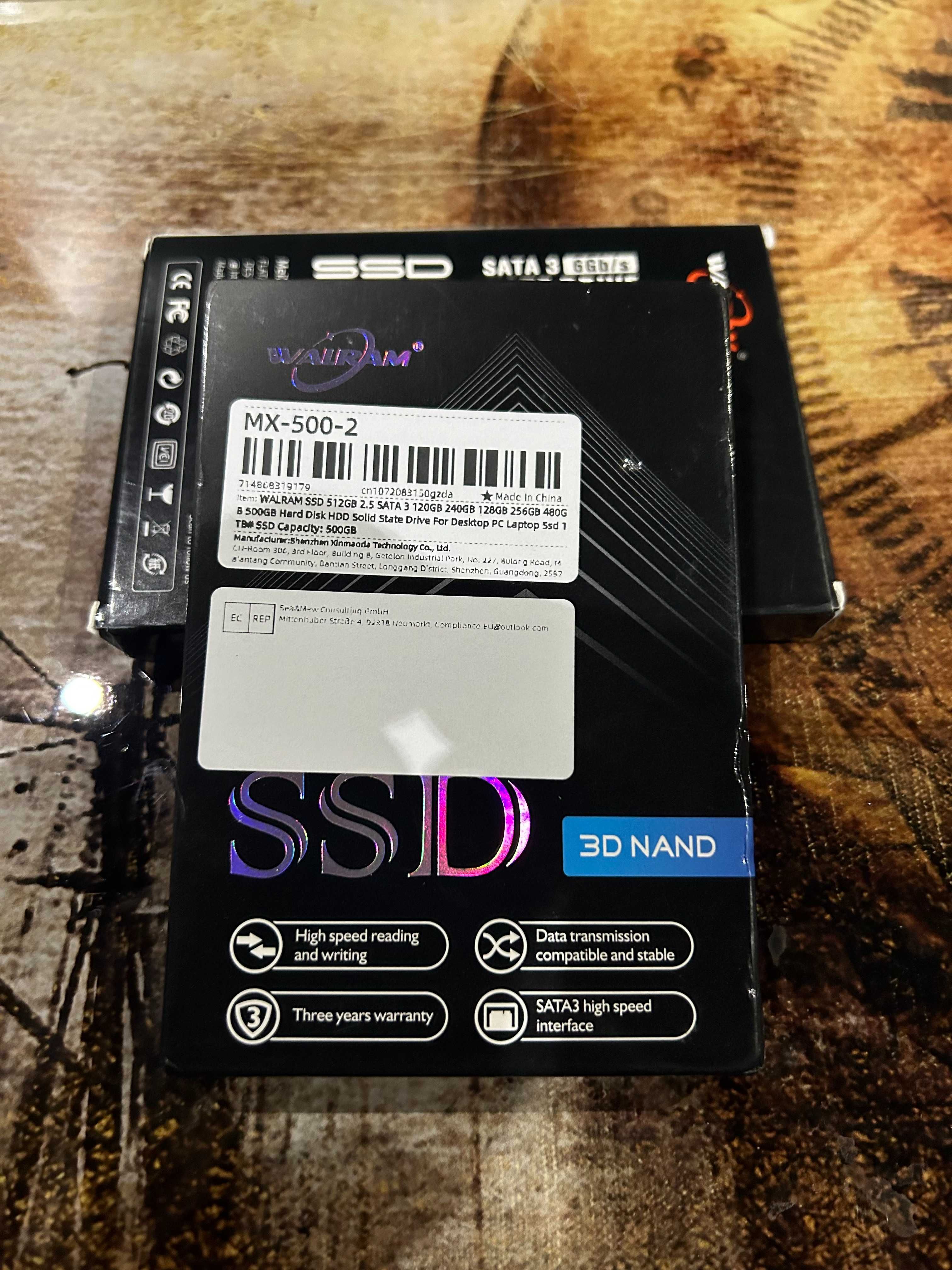 Нові SSD накопичувачі 500Gb SATAIII 2.5 для ПК ноутбуку