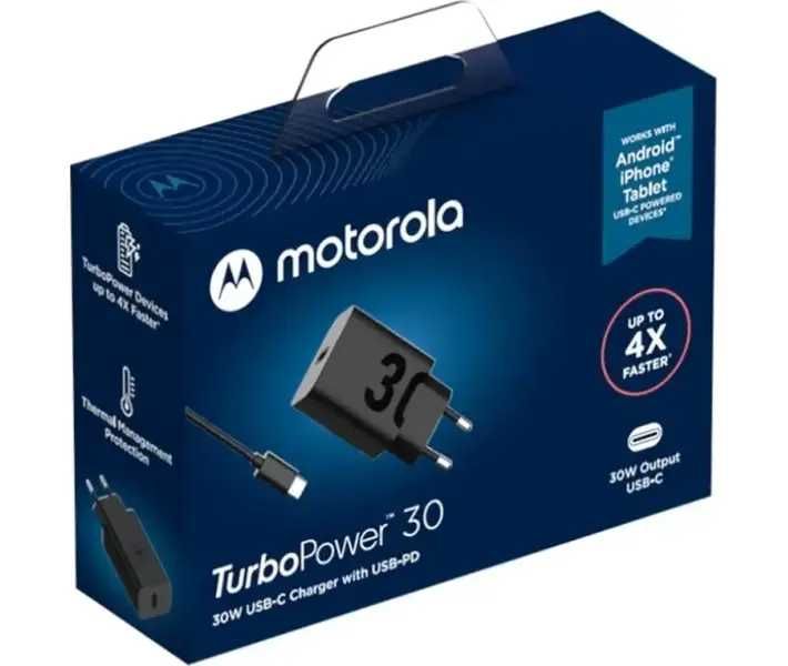 MOTOROLA 30W USB-C + кабель 1m CC (SJMC302), оф. гарантія 24 міс.