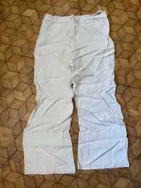 Spodnie lniane kremowe biale L Marks & Spencer