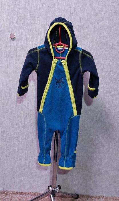 Комбинезон флисовый Lupilu, флиска, поддева. 62-68 р., на 3-6 мес.