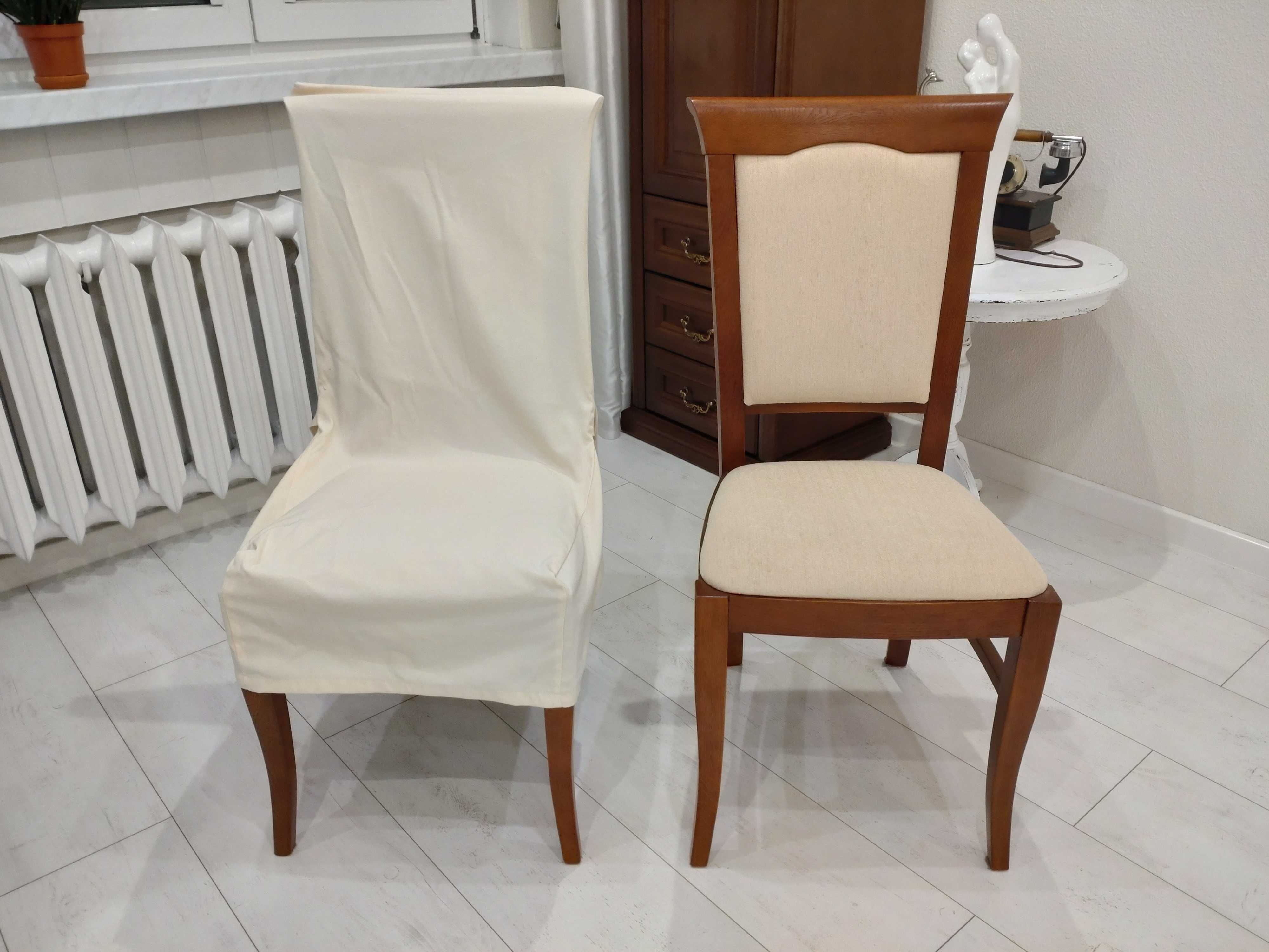 Krzesła salonowe 2 sztuki + pokrowce