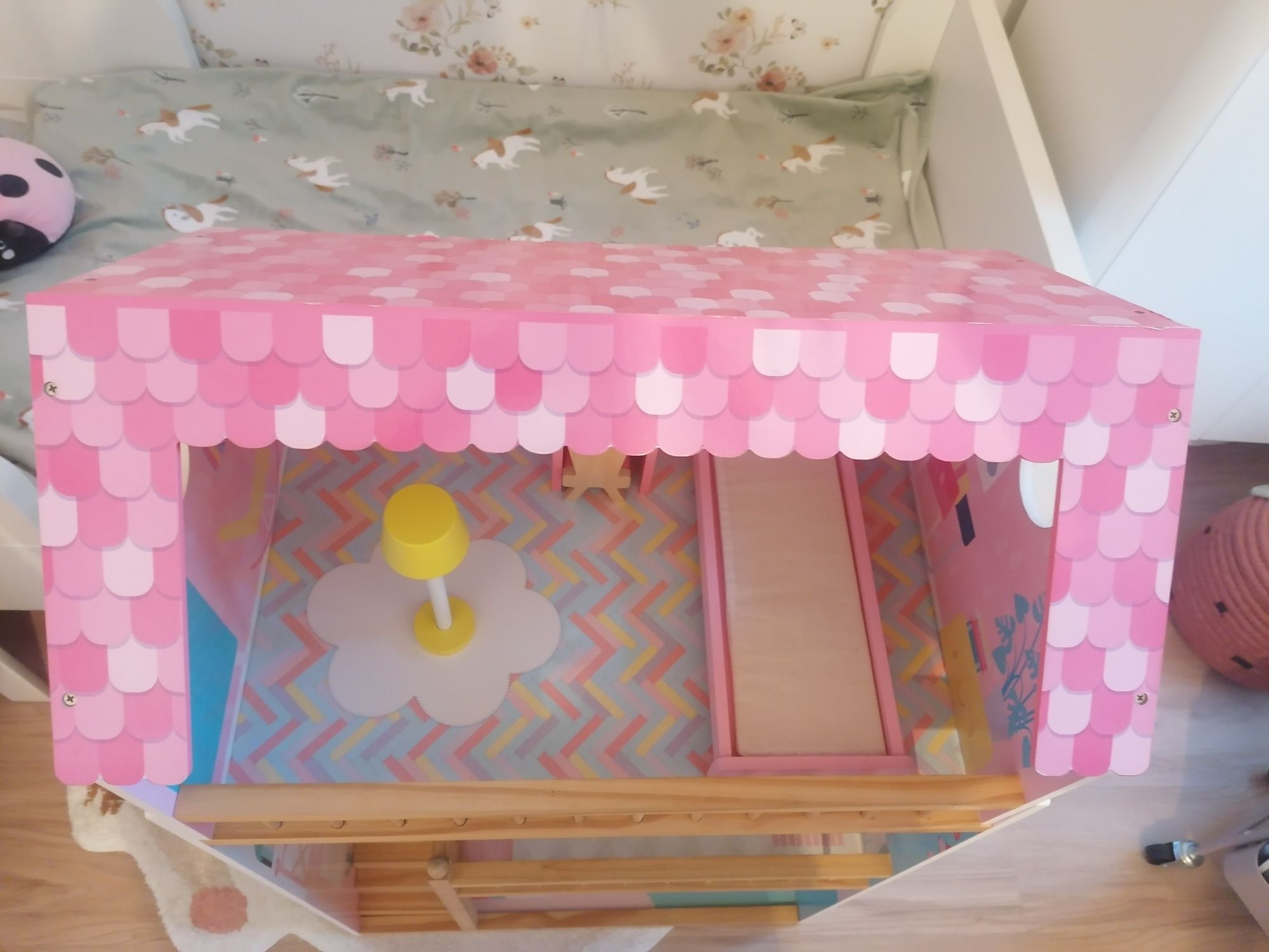 Dom domek drewniany dla lalek Barbie Janodr