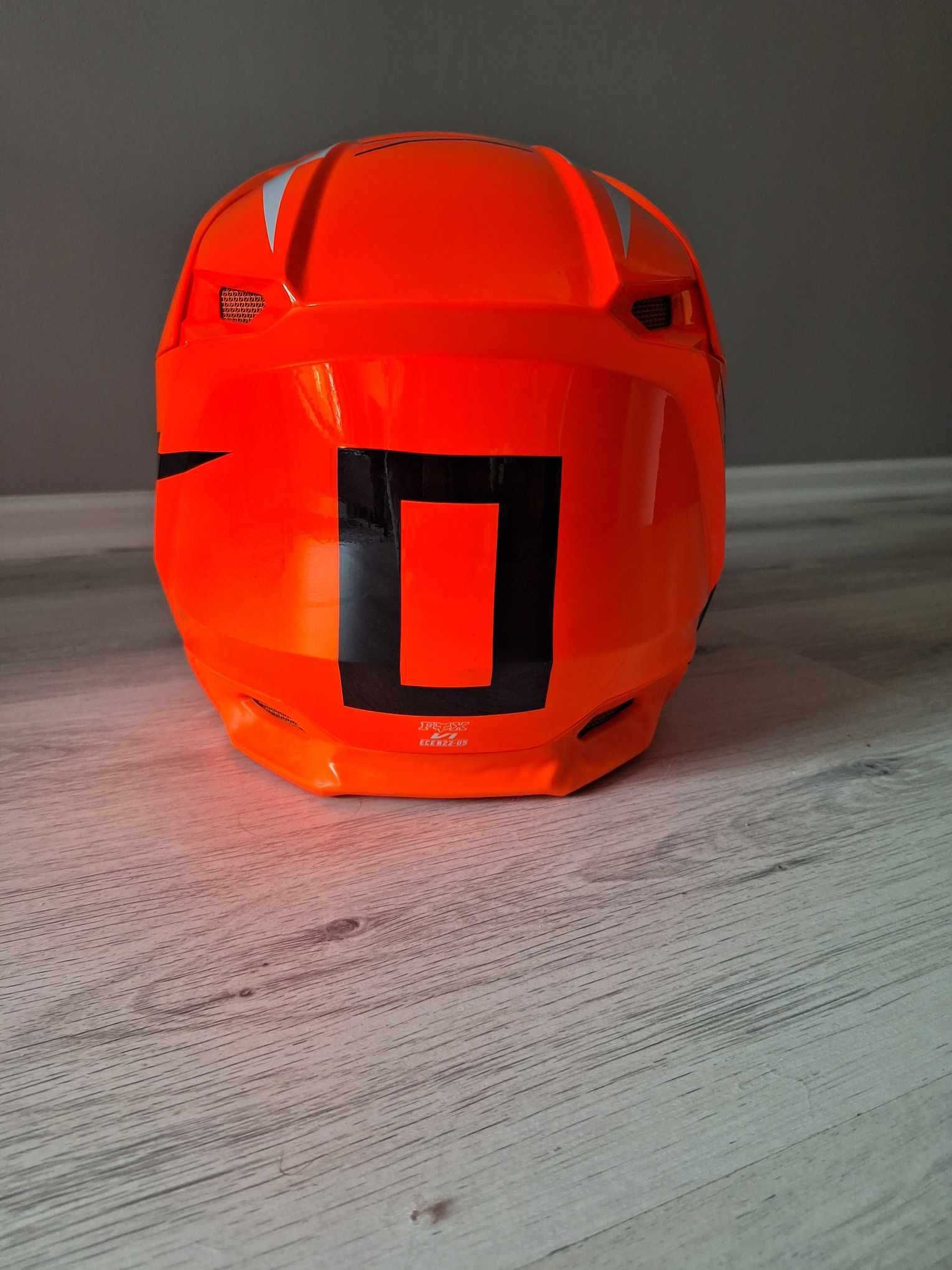 NOWY Kask Fox V1 XL 61-62cm werd flo orange cross quad enduro