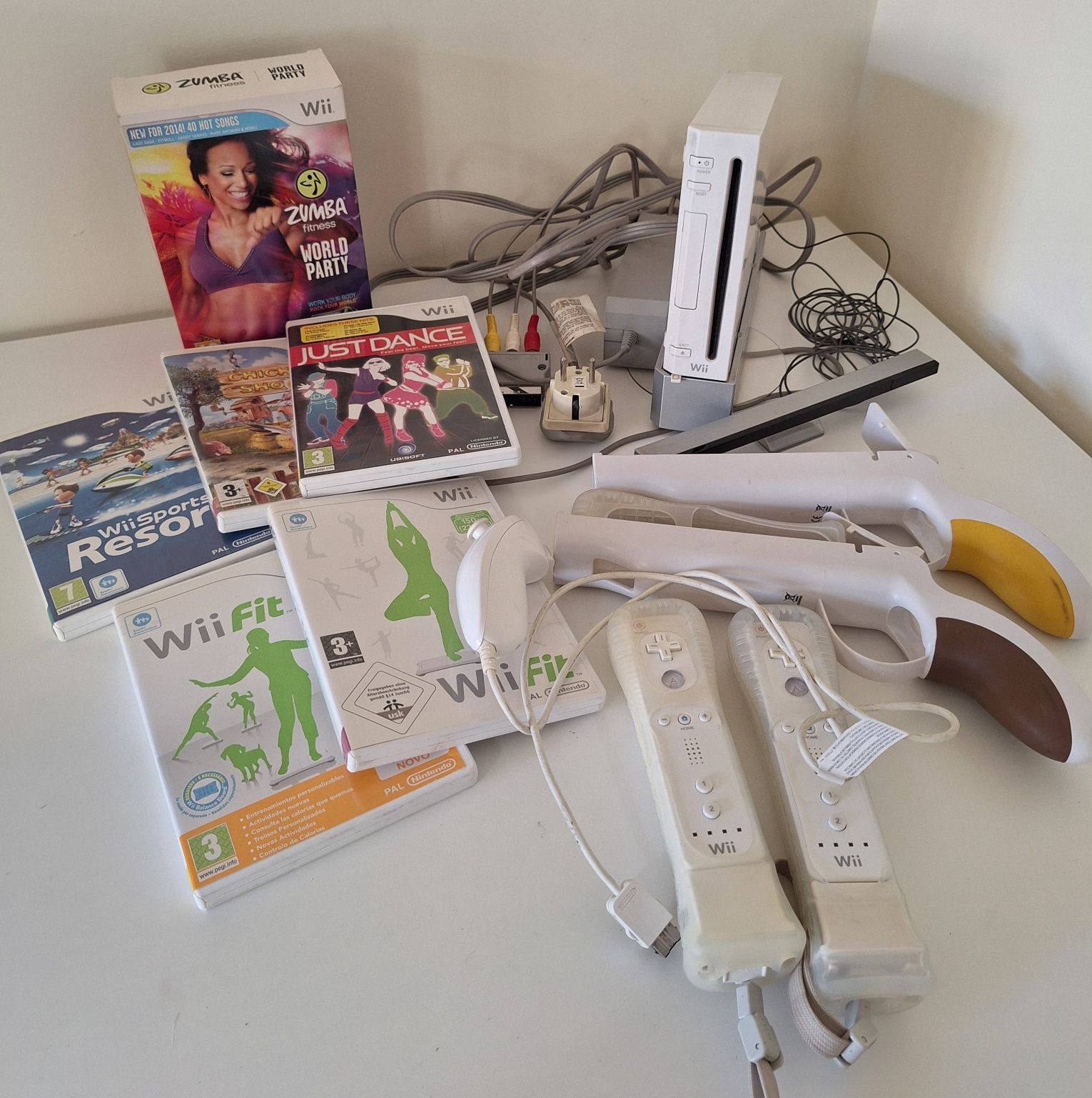 Consola wii com seis jogos