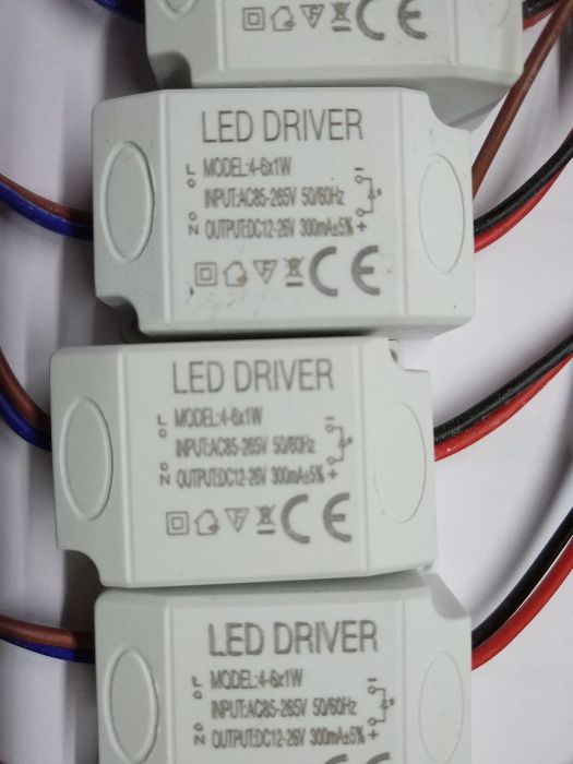 5 Drivers 6W p/ aplicações LED