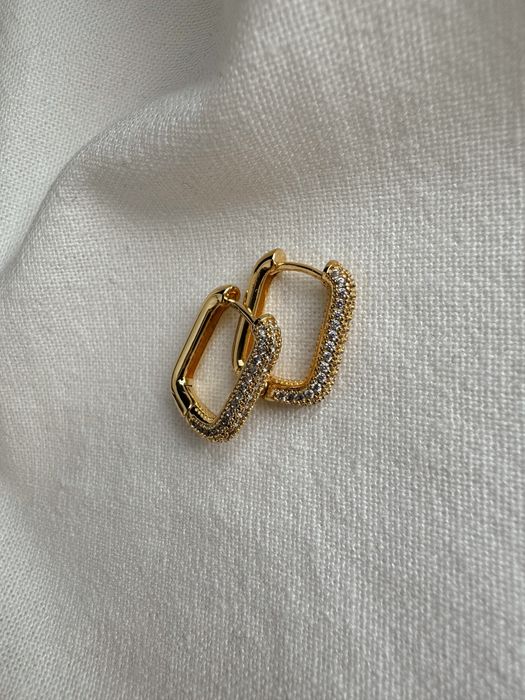 Kolczyki stal chirurgiczna zlote