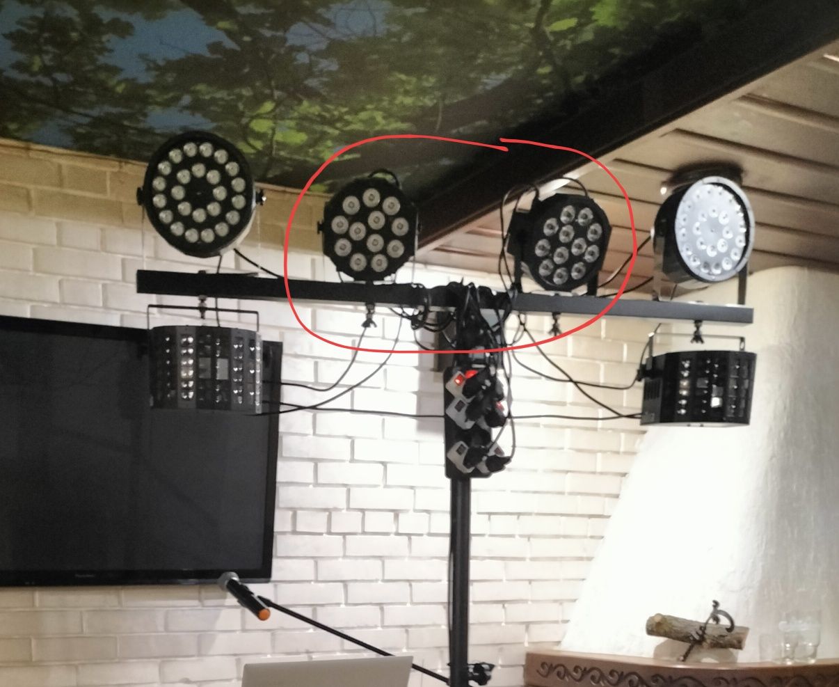 Продам LED PAR 12*12W, RGBW,  Light/ disco light dmx512, Б/У