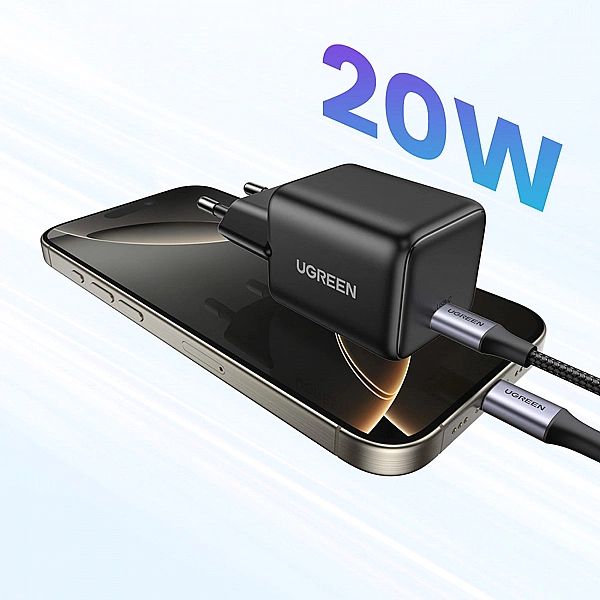Ładowarka sieciowa Ugreen X512/20W GaN 1x USB-C - czarna