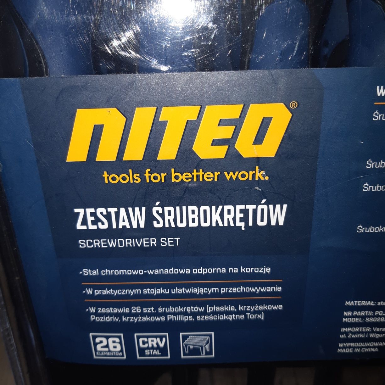 Zestaw śrubokrętow Niteo