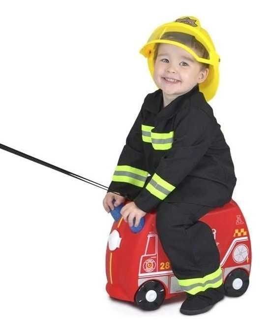 TRUNKI Wóz Strażacki Frank, jeżdżąca walizka dla dziecka, kabinowa 18L