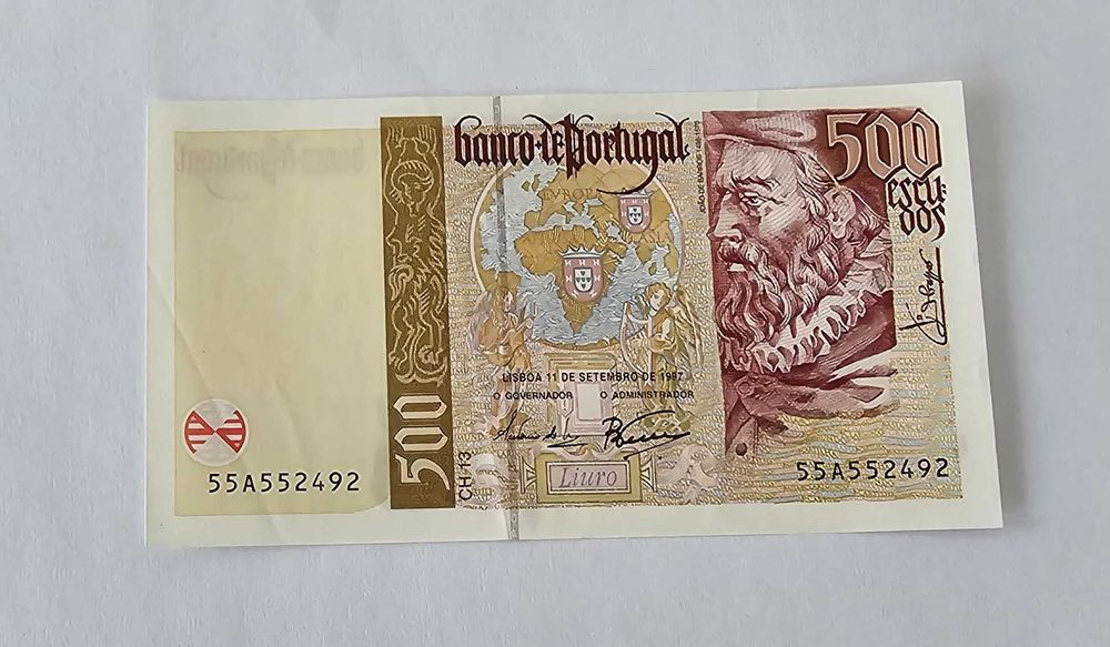 Nota 500 escudos antiga