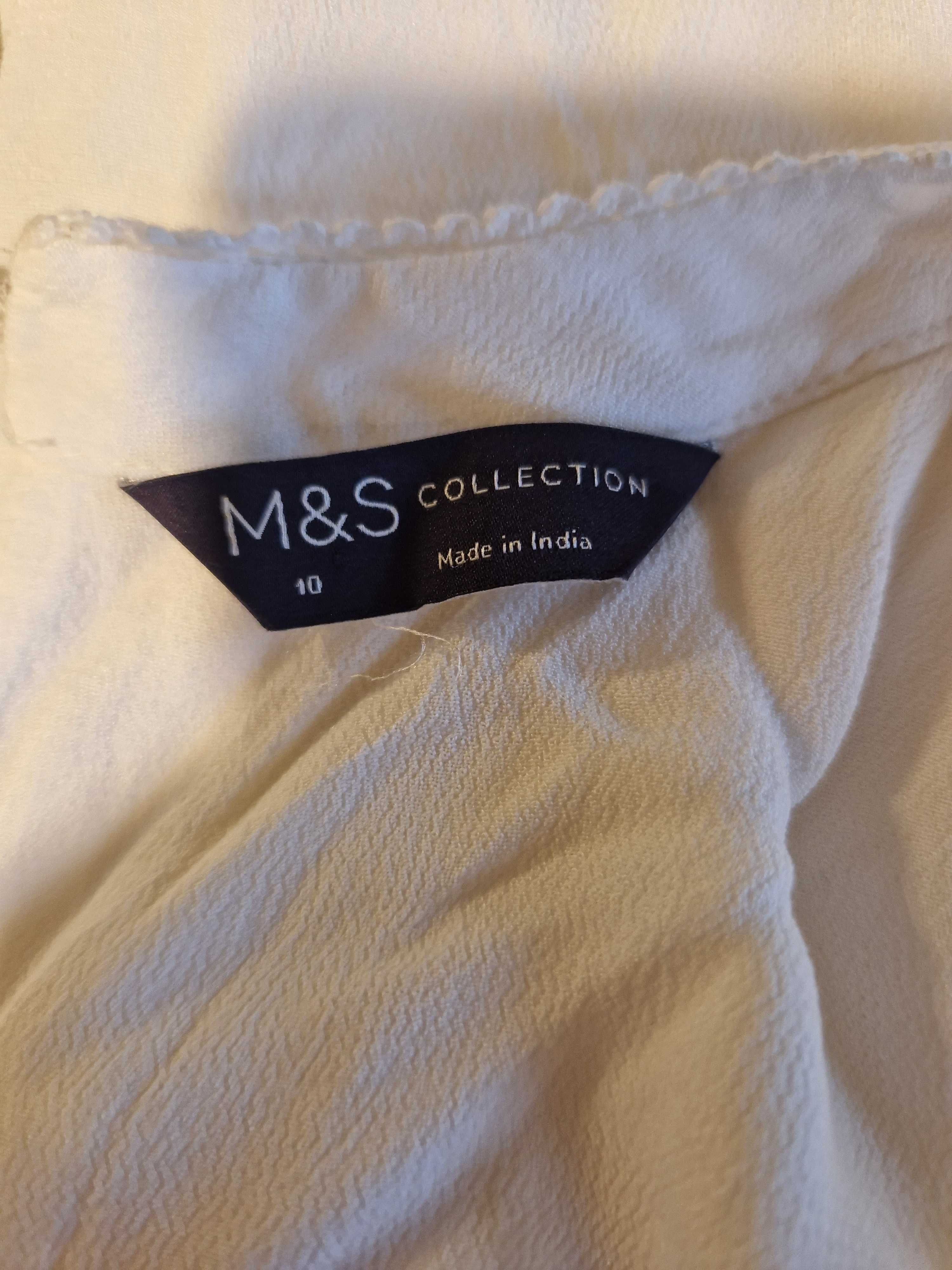 Oryginalna bluzka złamana biel z wiskozy M&S Collection rozmiar 36/38