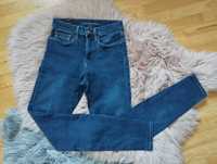 Spodnie skinny high rise granatowe niebieskie Calvin Klein Jeans  S