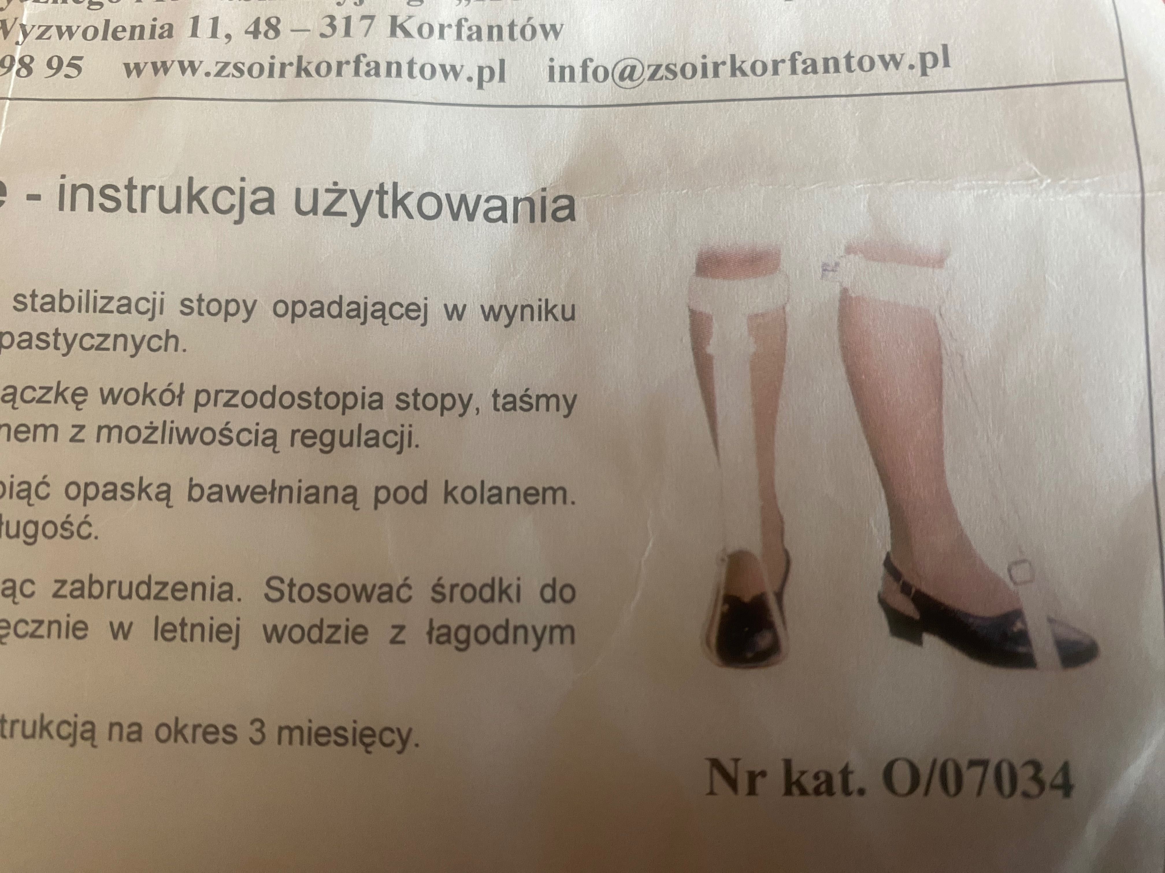 Nowy Podciąg gumowy na opadająca stopę