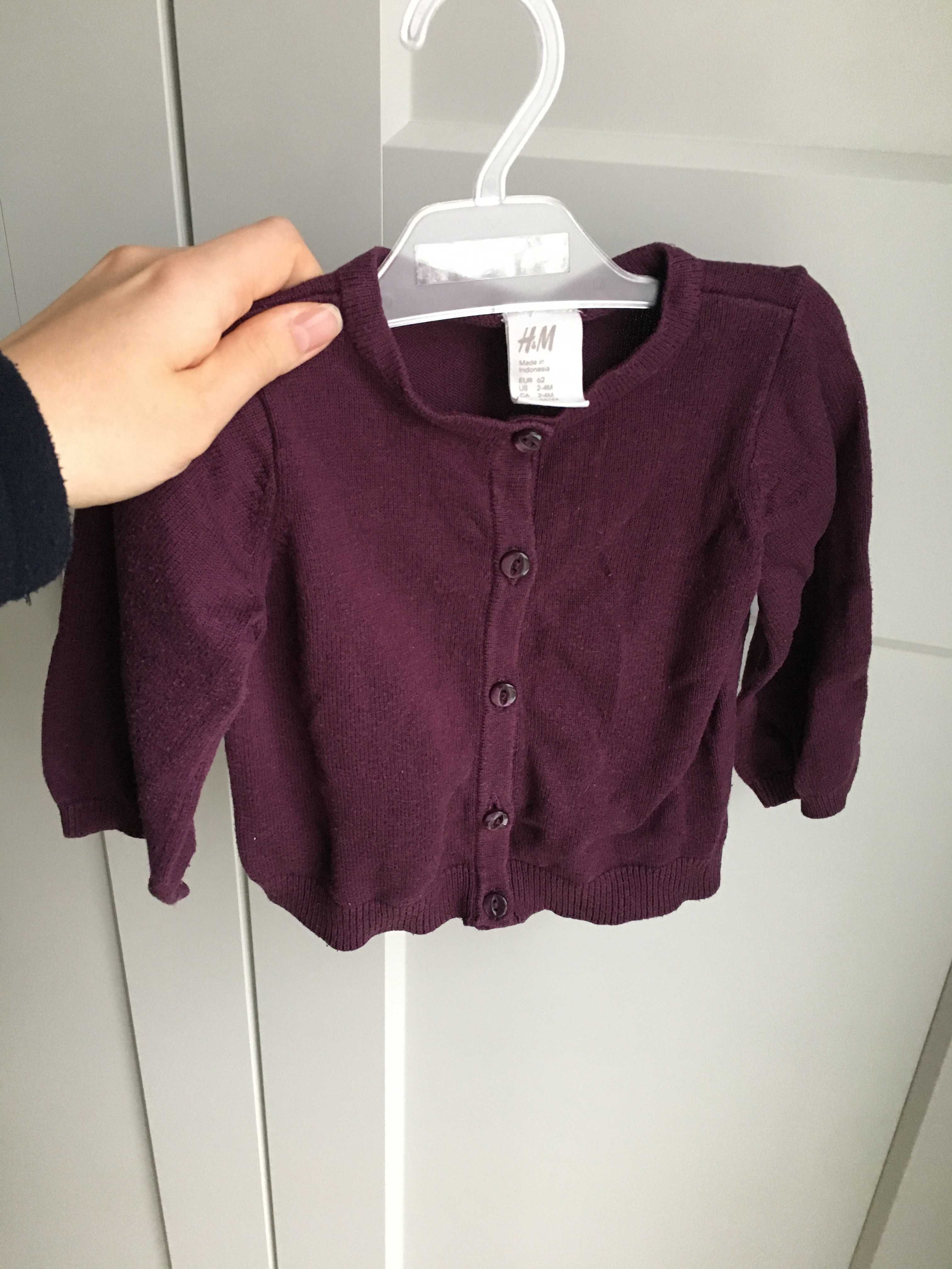 fioletowy sweterek H&M 62