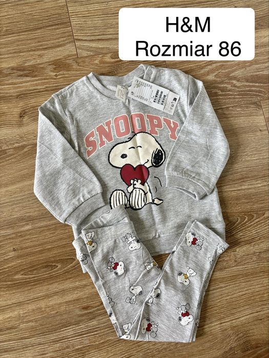 Zestaw bluza i legginsy H&M rozmiar 86 Snoopy