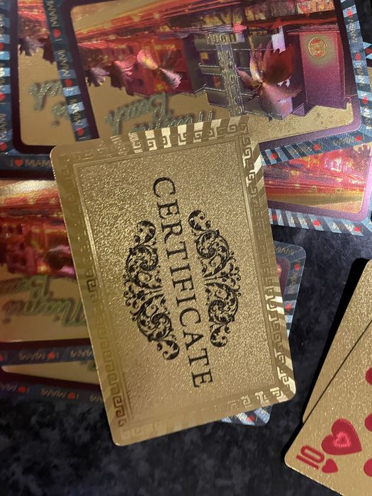 Колекційні гральні карти 24К золото покриття , Маямі