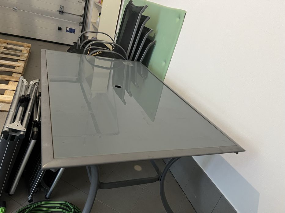 Stół ogrodowy szklany +4krzesła gratis