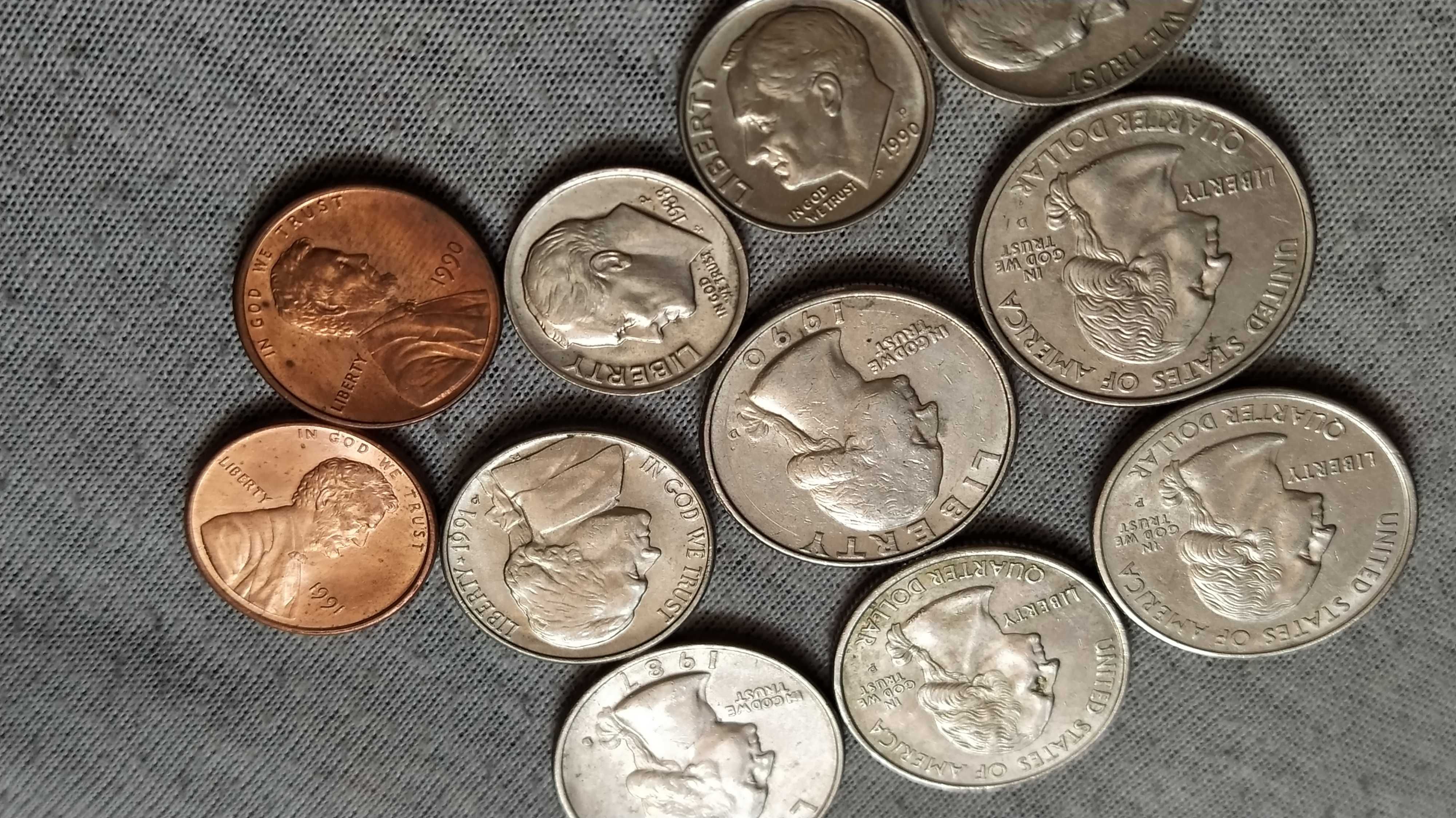 Lot monet USA, ładne egzemplarze