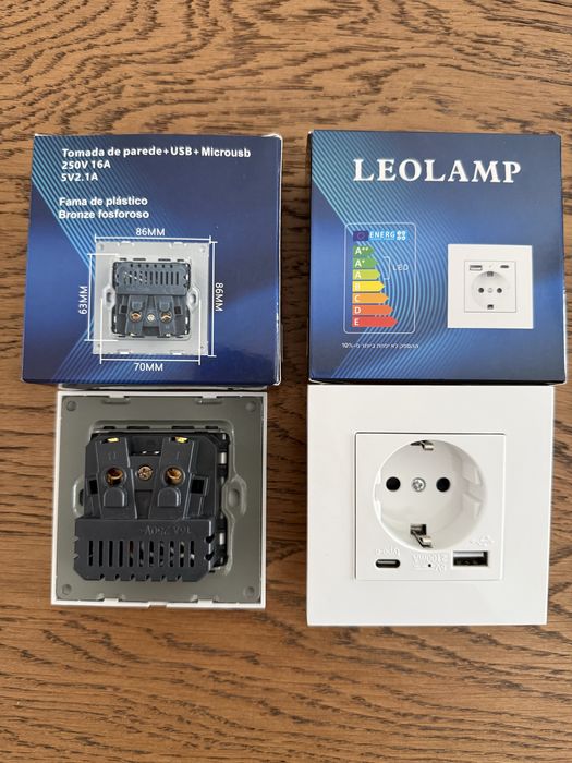 Tomadas USB e USB-C
