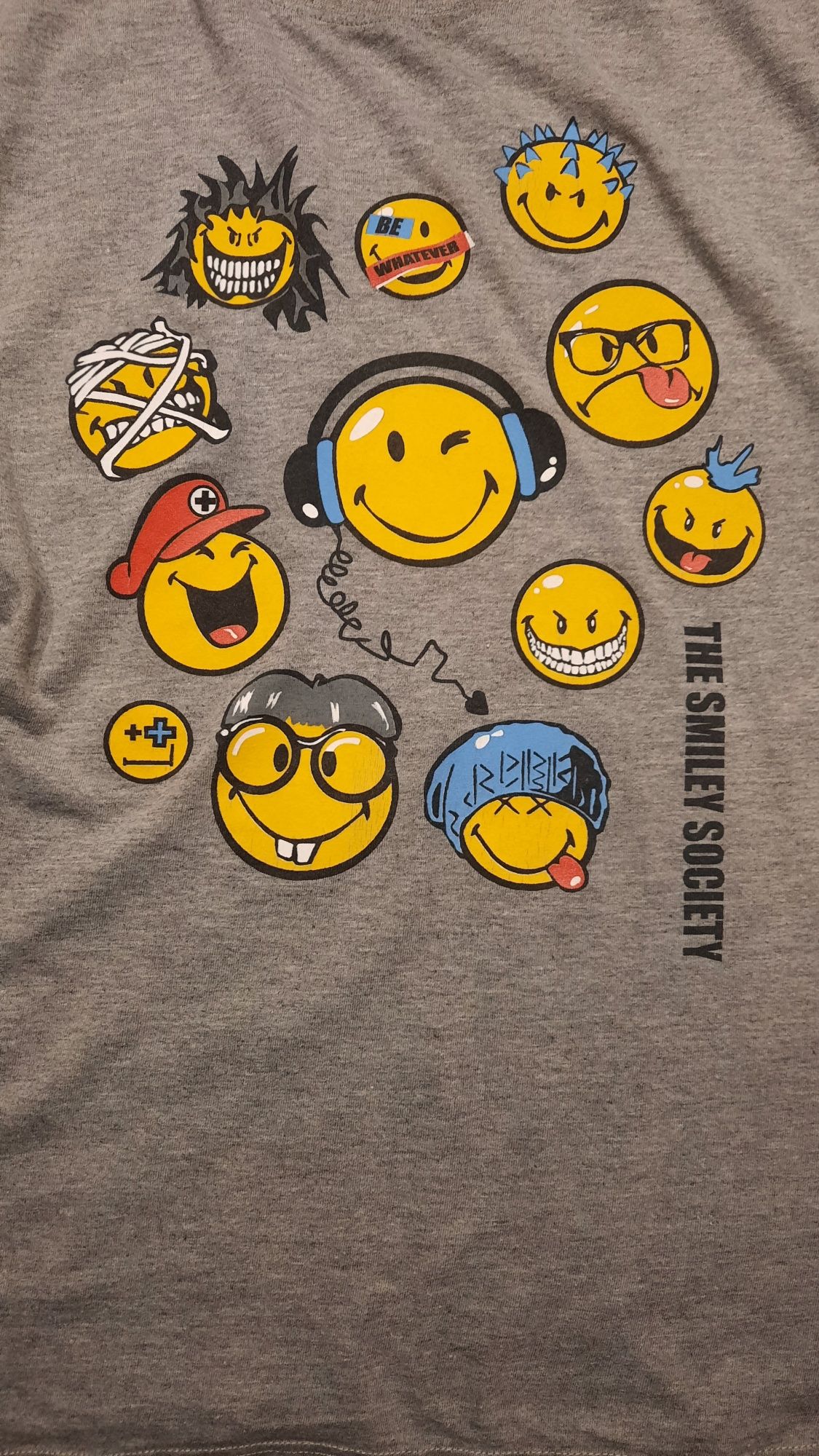 T-shirt męski - emotki, emotikony, buźki. Rozmiar S.