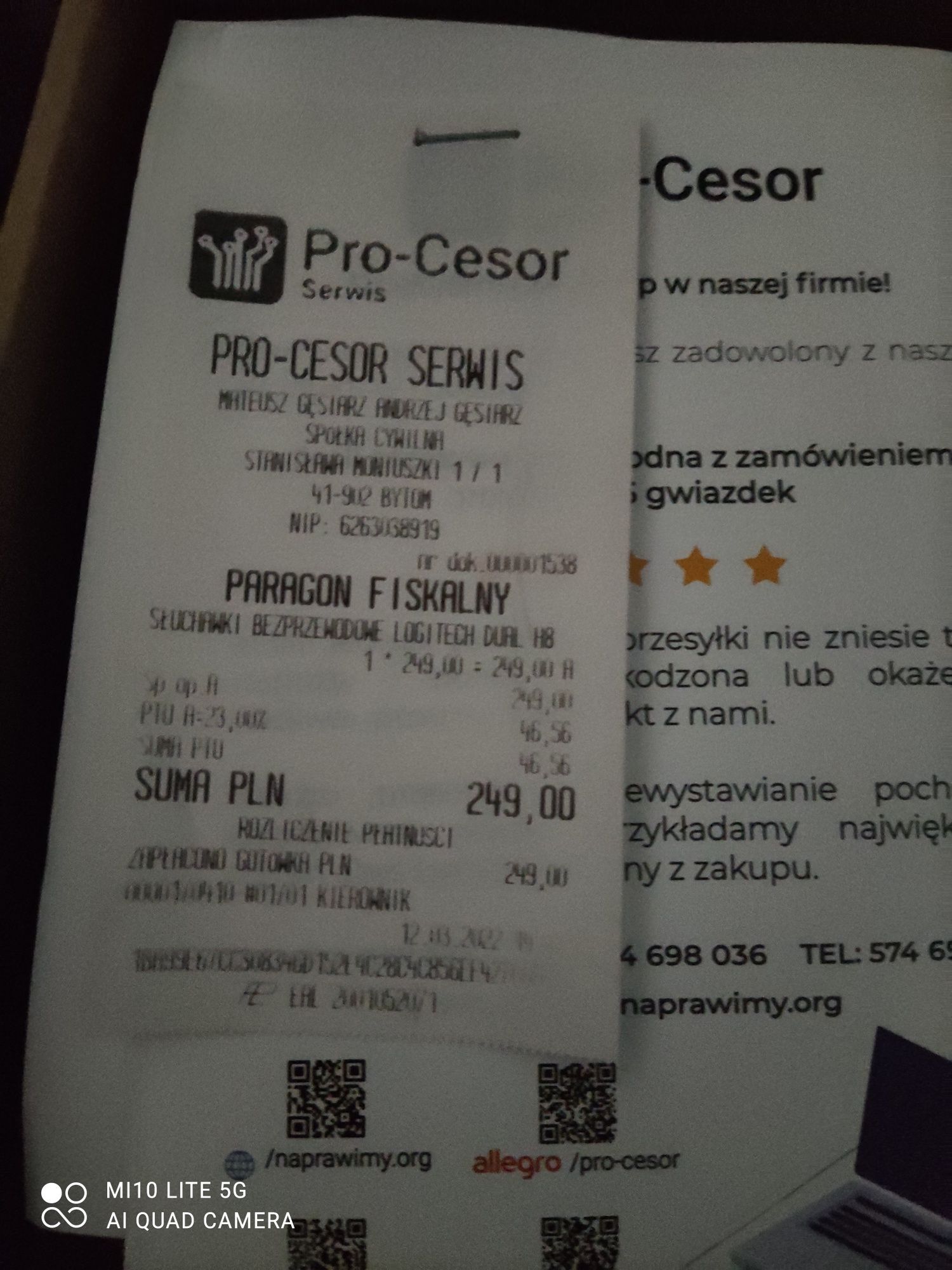 Sprzedam słuchawki z mikrofonem Logitech h820e