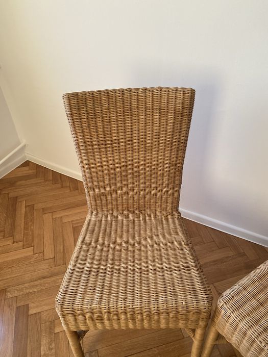 Dwa krzesła - wiklina rattan
