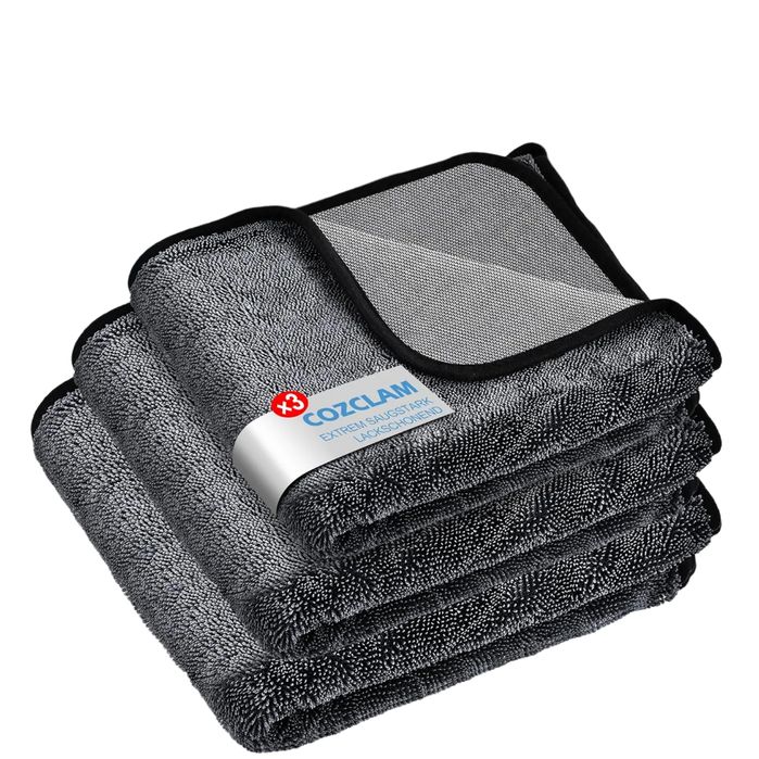 COZCLAM Ścierki do Osuszania z Mikrofibry 3 Rozmiary Szare
