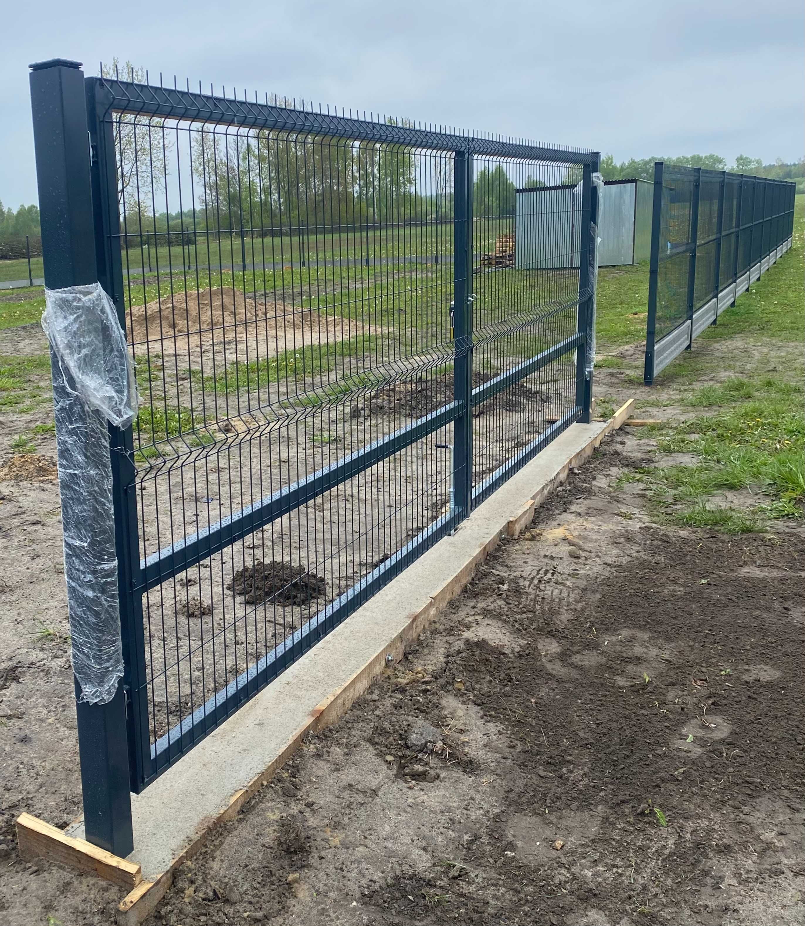 Brama Panelowa 4m + Słupy / Ocynk + Ral