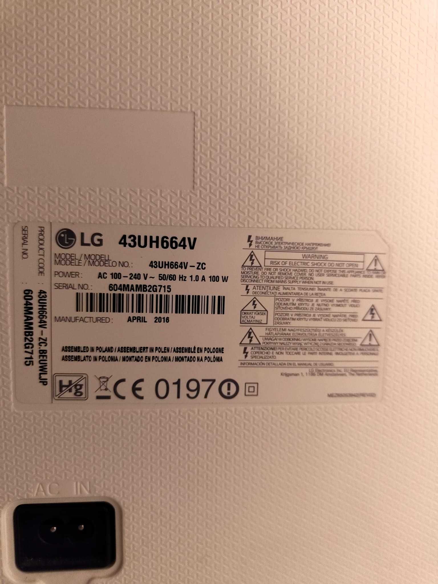 Televisão LG 43UH664V (Branca)