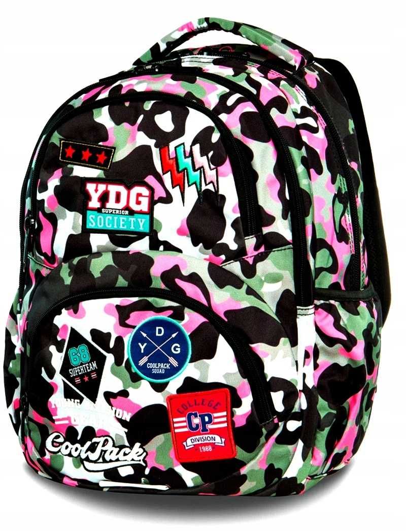 Plecak Szkolny Klasy 4-8 Pink Badges 27l Coolpack ~ NOWY