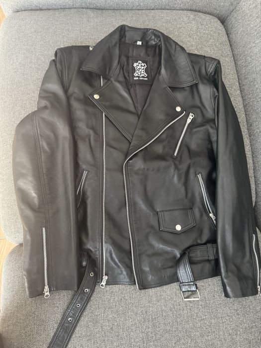 Шкіряна чоловіча косуха real leather США