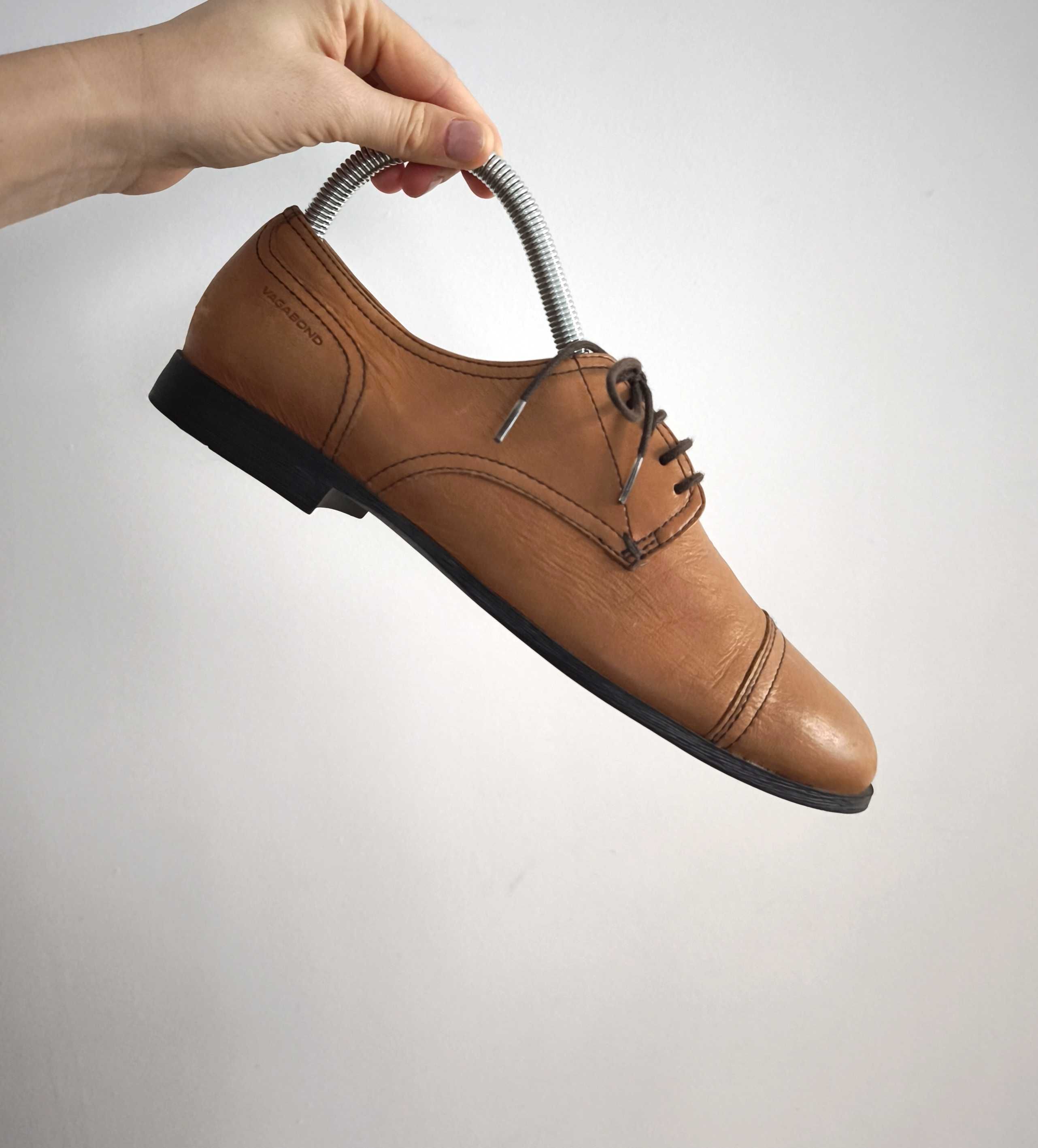 Vagabond skórzane loafersy damskie 39 brązowe półbuty