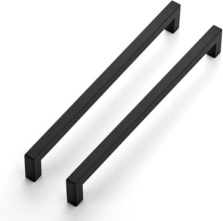 Uchwyty do szafek matowe czarne do szuflad loft 25szt 256/266mm [2390]