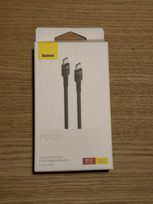 Baseus Kabel USB C PD Certified czarny