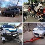Аренда и прокат прицепов лафетов кат В и ВЕ мини-эвакуатор подкат МОТО
