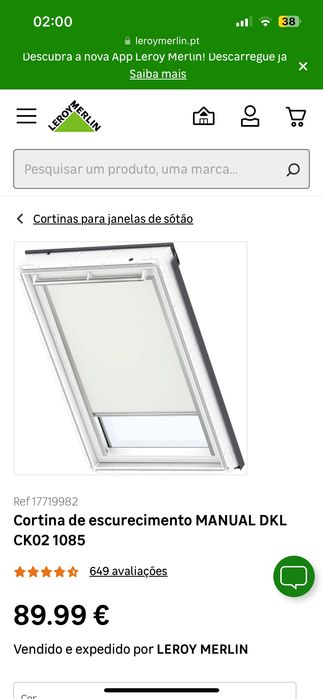 Cortinas Velux DKL CK02 1085S