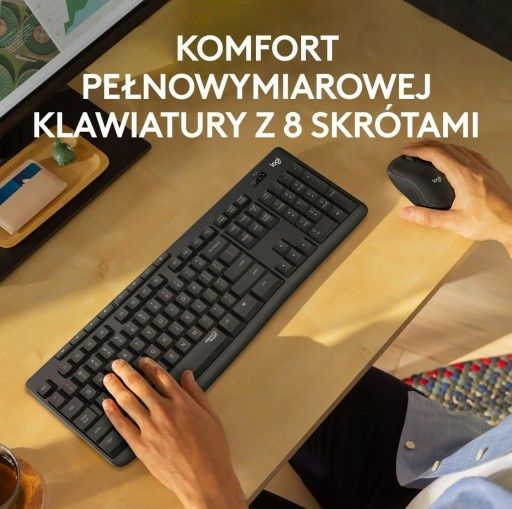 Logitech MK295 Silent Wireless Combo bezprzewodowa klawiatura mysz