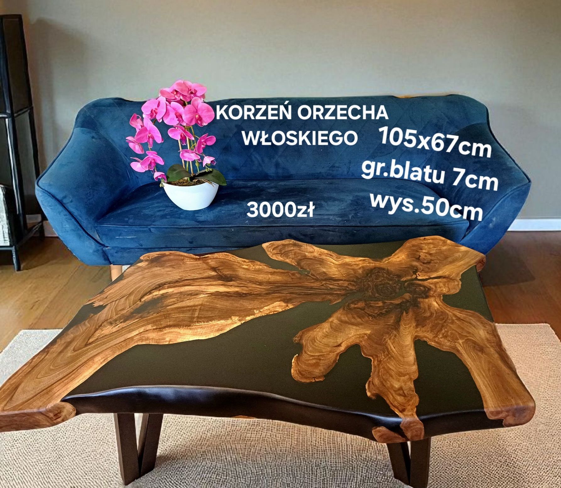 Stolik kawowy OD RĘKI plaster drewna CENY NA ZDJĘCIACH