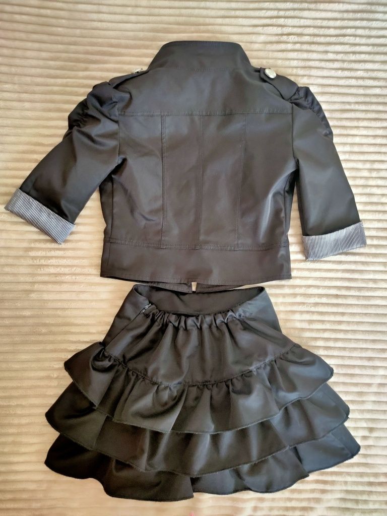 Школьный комплект, костюм (пиджак и юбка) + рубашка на девочку 1-4кл.