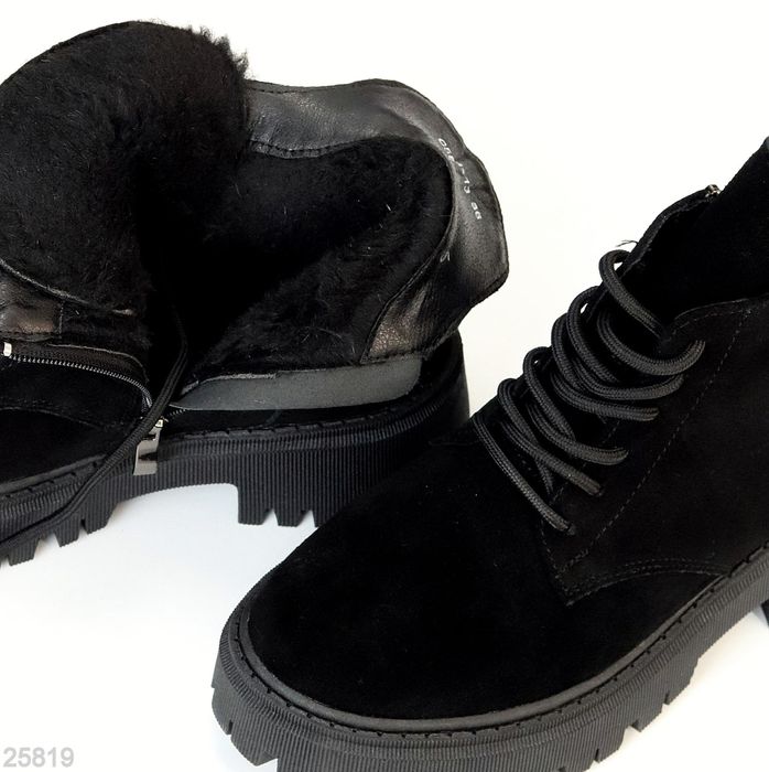 Жіночі шкіряні зимові черевики