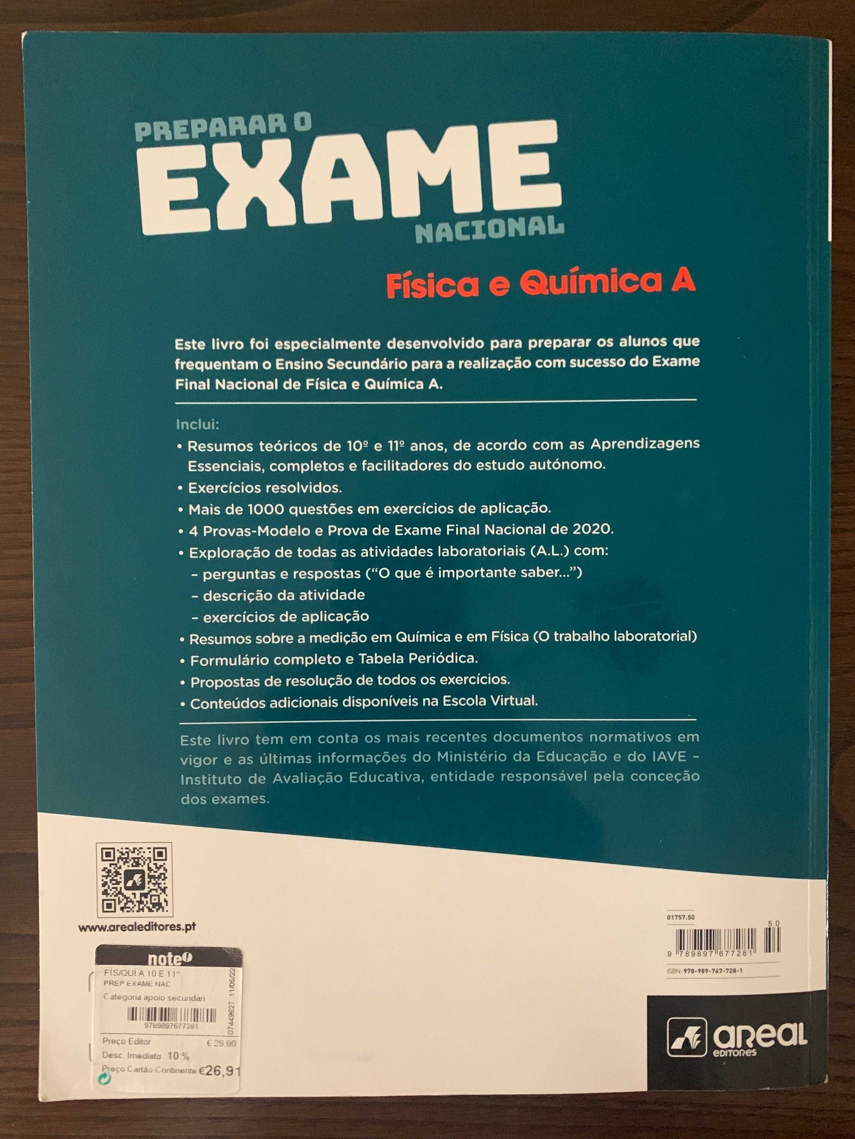 Livros de apoio ao estudo de Física-Química A 10º e 11º Ano