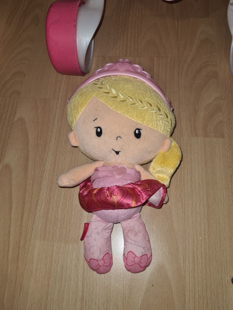 Wózek pchacz z lalką grąjacy fisher price