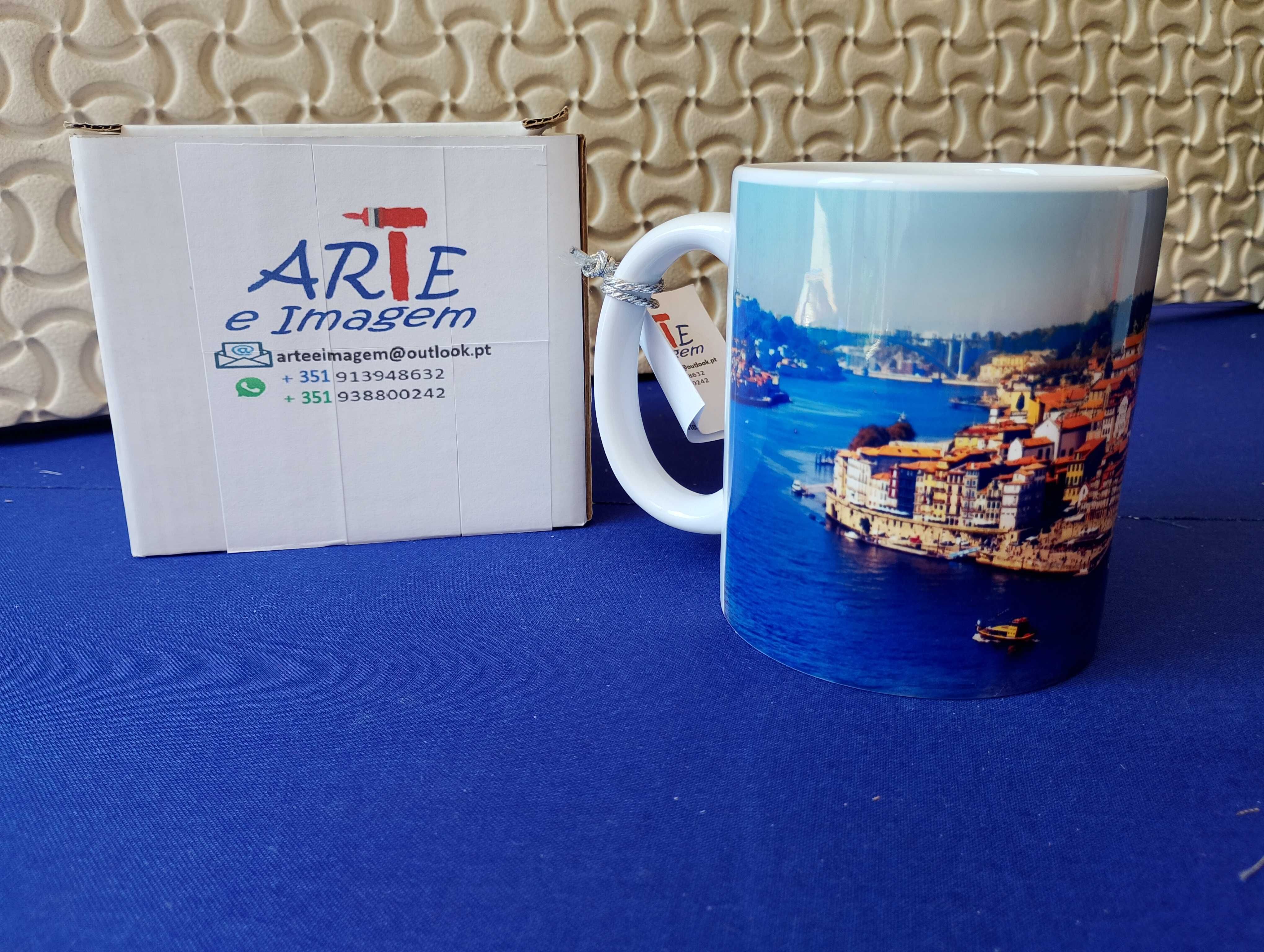 Canecas, garrafas e azulejos personalizados