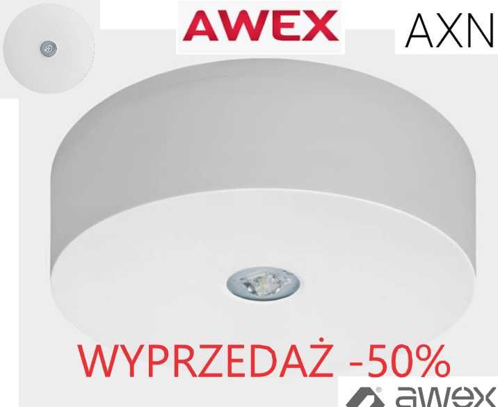 Oprawa awaryjna AXN IP65 LED AXNO/1W/B/1/SE/AT/WH AWEX
