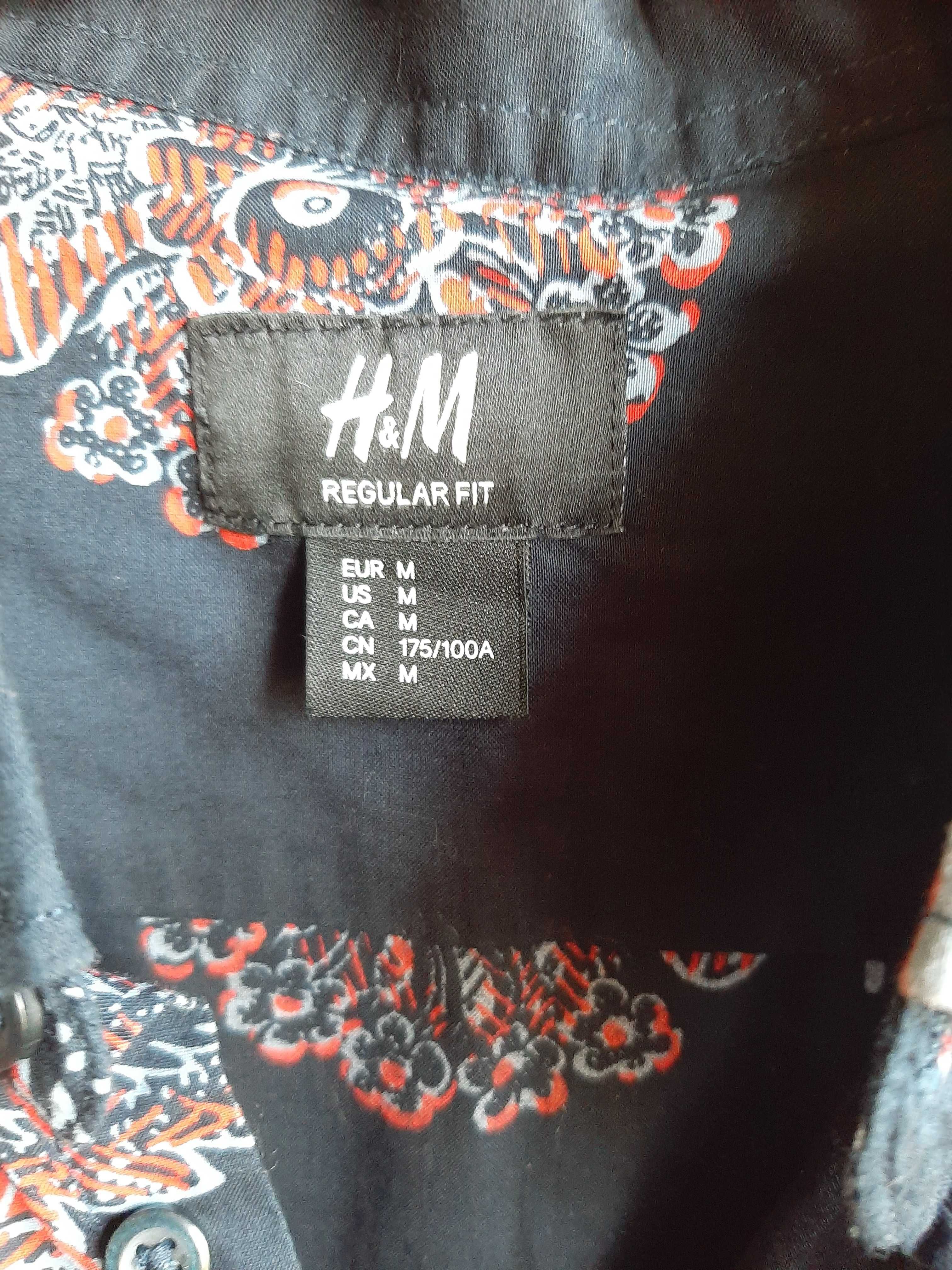 Отличная хлопковая мужская рубашка H&M р. М