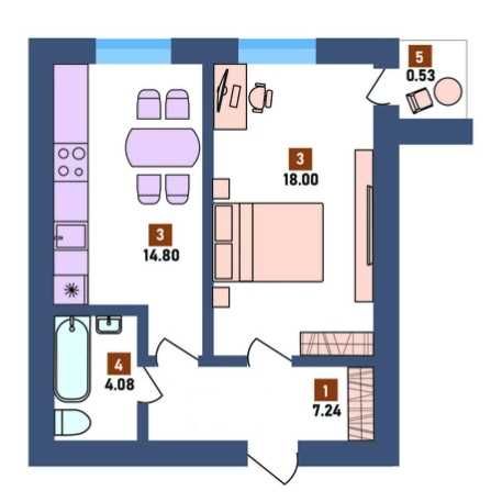 1 кімнатна квартира у ЖК "Перший квартал" - зданий будинок!