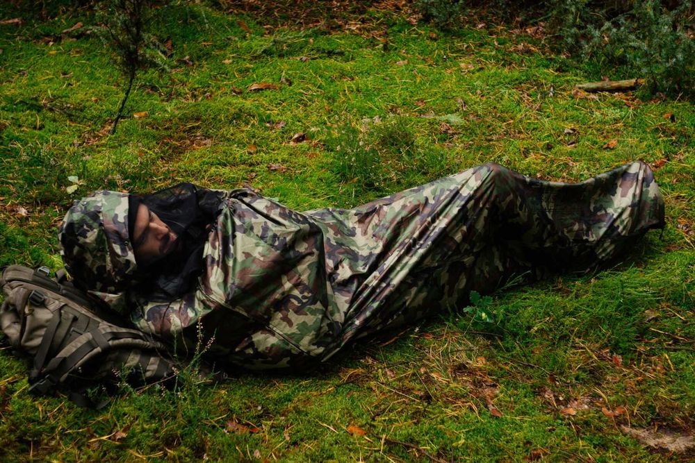 HIDEOUT WARM camo – wielofunkcyjny, śpiwór bushcraftowy