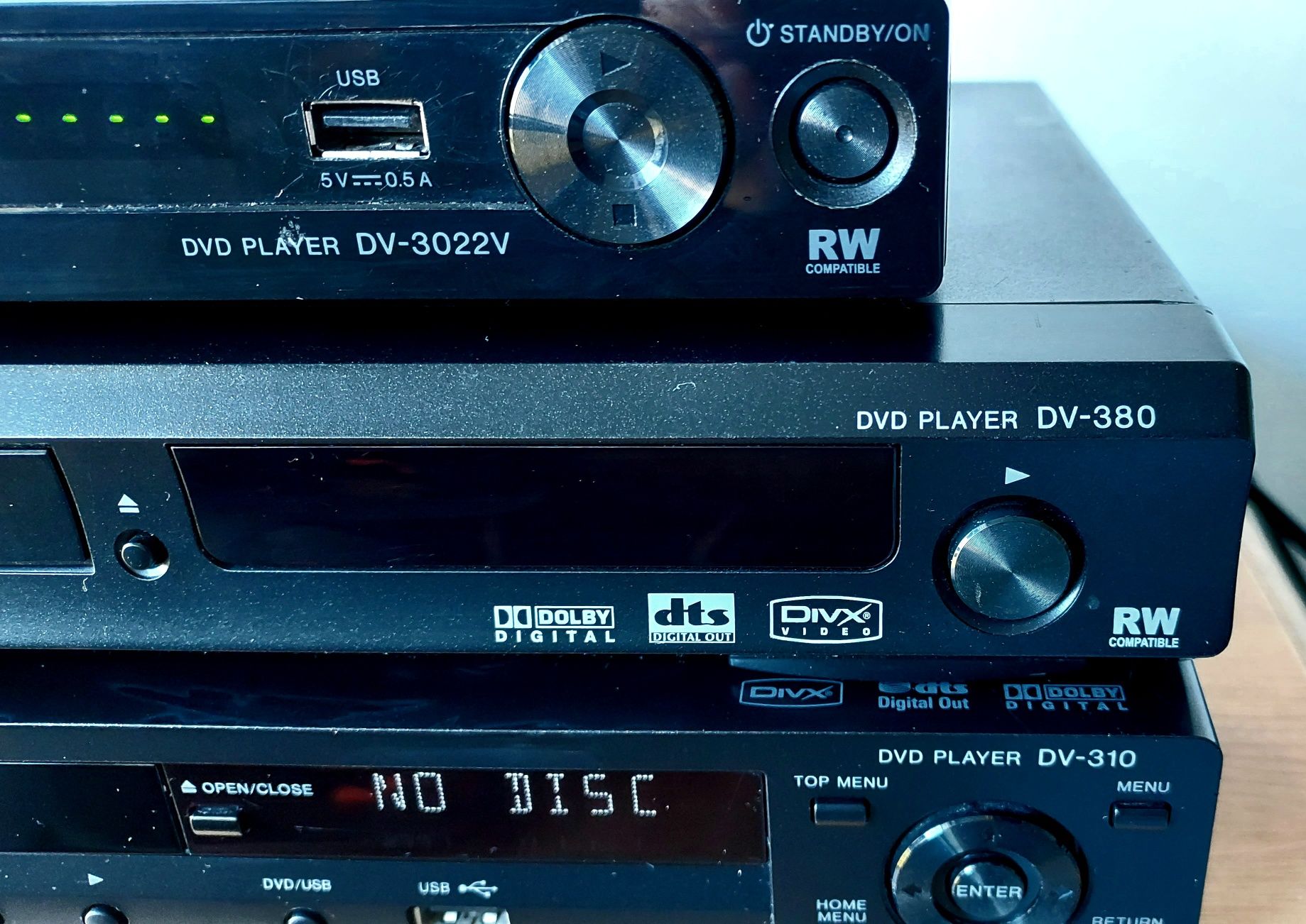 Pioneer 3 x DVD DV-380, DV-310, DV-3022V