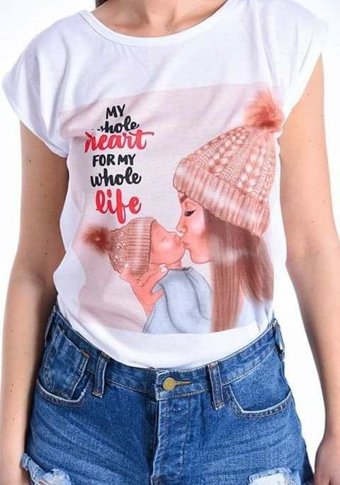 T. Shirts mães e filhos novas